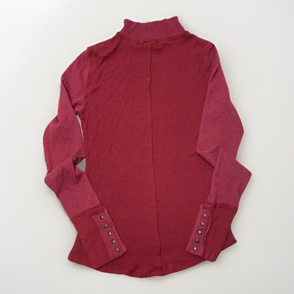 NWT FREE PEOPLE - We The Free - Freya Long Sleeve Mock Neck Thermal Top - Picture 7 of 13